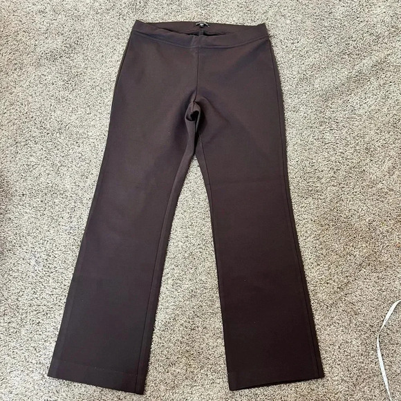 Eileen Fisher Women's Ponte Straight Leg Trouser Slit‎ Pant Ankle Length - Picture 1 of 14